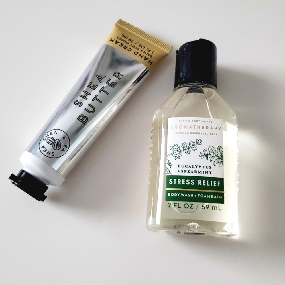 Bath & Body Works Shea Butter Hand Cream and Stress Relief Body Wash